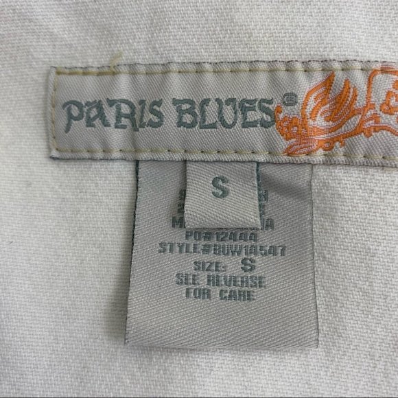 Paris Blues White Jean Vest with Raw Arms - Picture 10 of 15